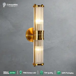 Lampu Hias Dinding Indoor Modern Classic Vintage Kontemporer Elegant Mewah Gold Brass FULLSET (CahayaMasLights)