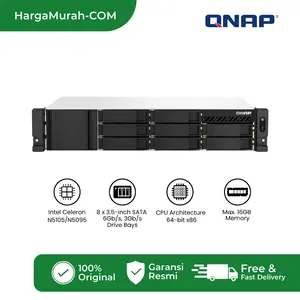 QNAP TS-864eU-RP-8G 8-Bay Rackmount NAS Server External Storage Cloud