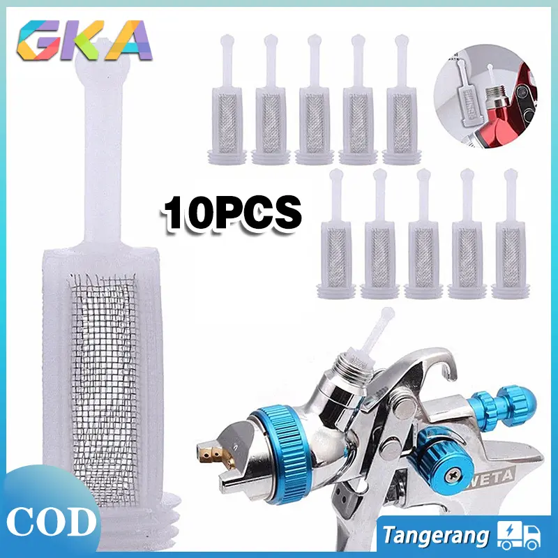 10PCS Filter Tabung Type Gravity Universal-Saringan Cat Spray Gun