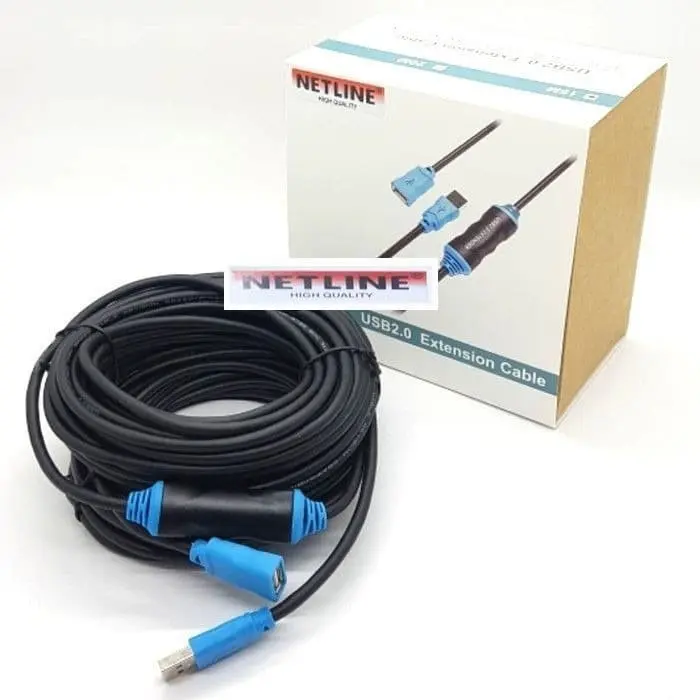 NETLINE Kabel USB 2.0 Extension ACTIVE Perpanjangan USB 2.0