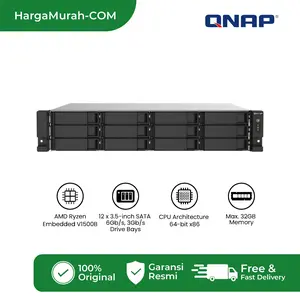 QNAP TS-1273AU-RP-8G 12-Bay Rackmount NAS Server External Storage