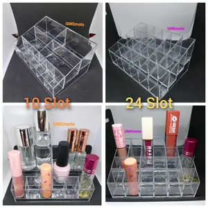 Rak lipstik parfum multifungsi akrilik 24 slot