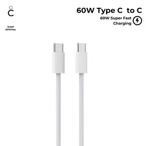 iCast USB C TO C 60W Kabel Type C 60W Super Fast Charging