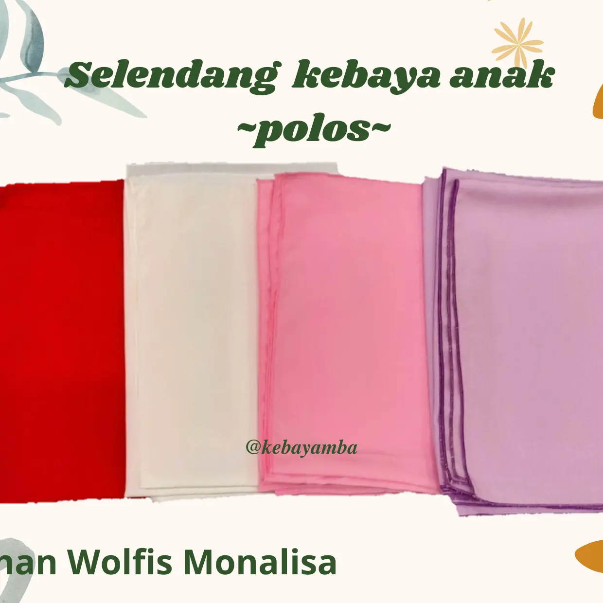 Selendang kebaya/pashmina anak