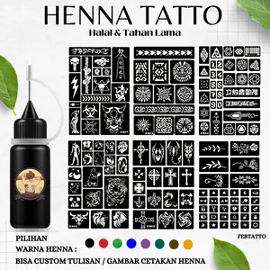 Henna Tato Halal Tahan Lama Bisa Custom Hena Kit 10ml HEN XX01 - 47