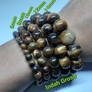 Gelang batu tiger aye spa ukuran 6mm 8mm 10mm 12mm 14mm