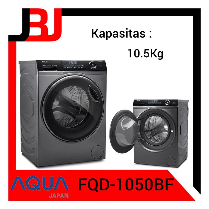 Gambar Mesin Cuci Front Loading AQUA FQD-1050BF mesin cuci 10.5kg FQD1050BF dari J B J Kota Administrasi Jakarta Selatan Tokopedia