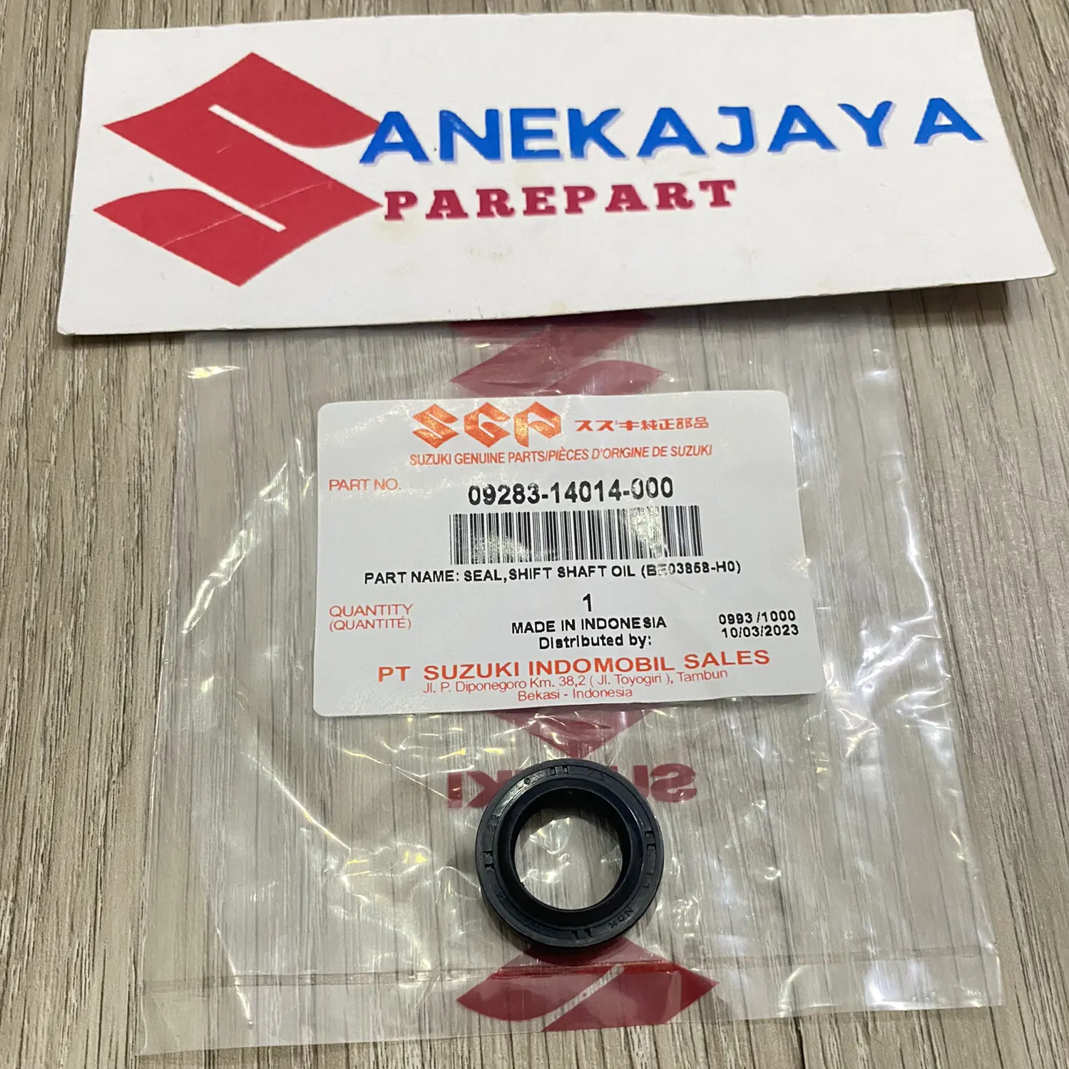 SEAL OPERAN GIGI PERSENELING SATRIA FU 150 SATRIA FU FI INJEKSI GSX 150 ASLI SUZUKI 09283-14014