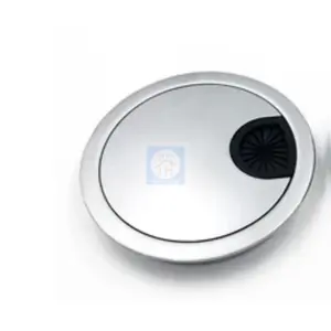 Tutup lubang kabel bulat meja grommet silver