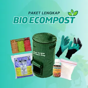 Bio Ecompost Paket Komposter Lengkap Compost Bag Pengurai Mikroba Tas