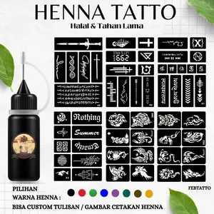 Henna Tato Halal Tahan Lama Bisa Custom Hena Kit 10ml HEN 48 - 203