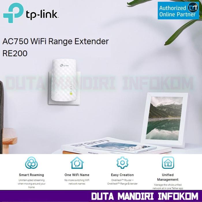 Gambar TP-Link RE200 AC750 Mesh Wi-Fi Range Extender I Tplink RE 200 dari Duta Mandiri Infokom Kota Administrasi Jakarta Pusat Tokopedia