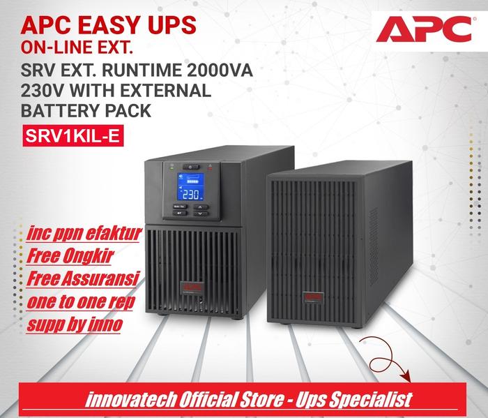Gambar APC SRV1KIL-E SRV1KILE SRV1KIL Easy UPS Online 1000va 900W Batt Ext dari Innovatech Official Kota Administrasi Jakarta Pusat Tokopedia