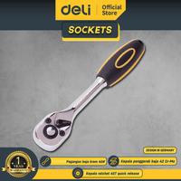 Gambar Deli Kunci Ratchet / Wrench 45 Gerigi 3 ukuran Chrome DL2323 DL2X2 - 1/4mm - EDL2323 dari Deli Tools Official Kab. Tangerang 1 Tokopedia