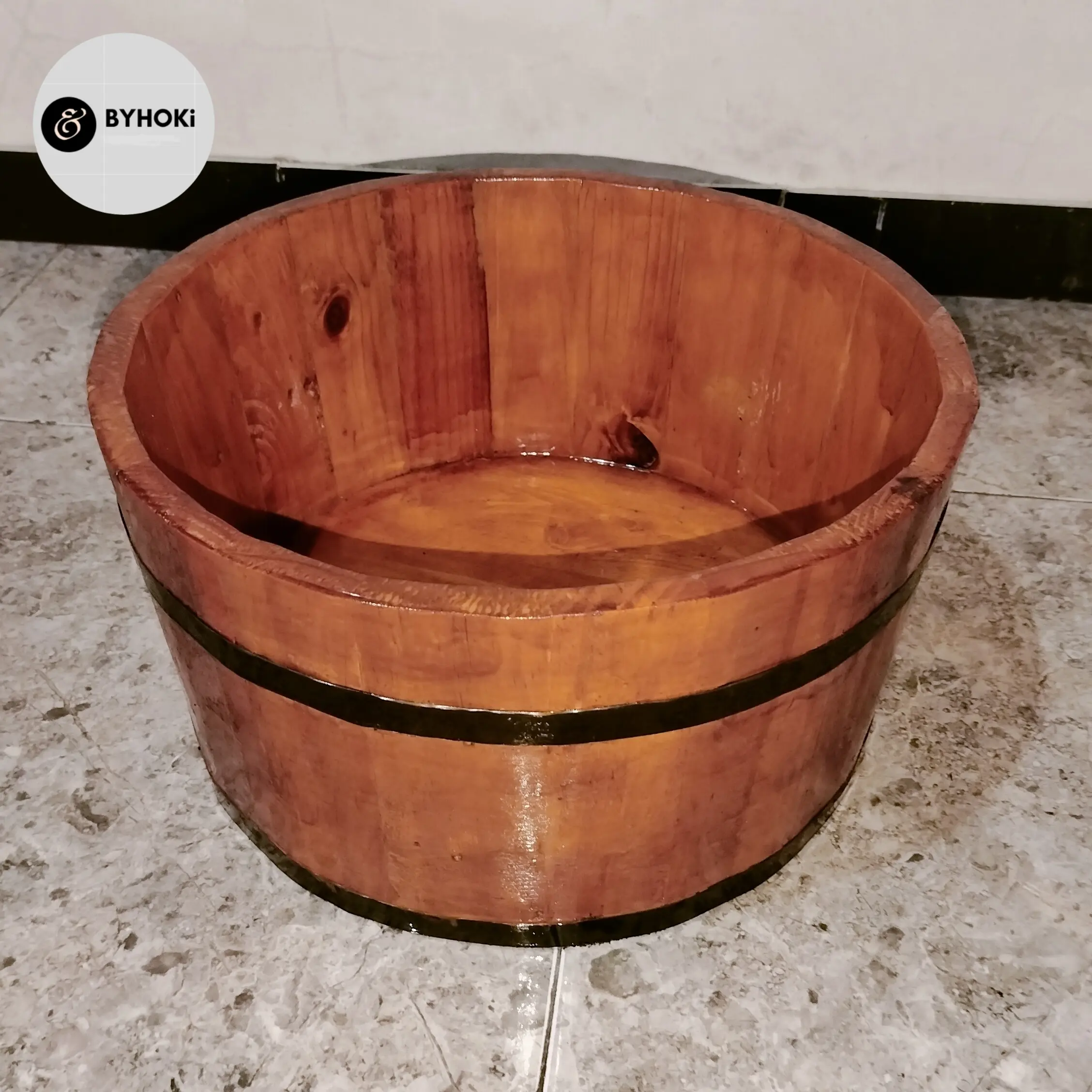 Embar spa kayu jati belanda /ember spa kayu / Baki T20xD40