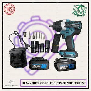 HEAVY DUTY CORDLESS IMPACT WRENCH/SOK IMPACT BATERAI 1/2" 650NM ORANGE