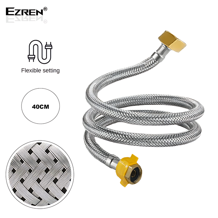 Gambar Ezren EZ-0428 Flexible Hose 40CM Anyam Selang Kran Air Wastafel dari House Sparepart Kab. Tangerang Tokopedia