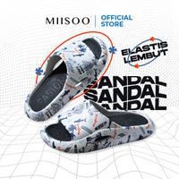 Gambar MIISOO Sandal Wanita Pria Slip On/Sandal Unisex/Sandal Unisex flip - Hitam/Putih, 44/45 dari MIISOO Kab. Tangerang 1 Tokopedia