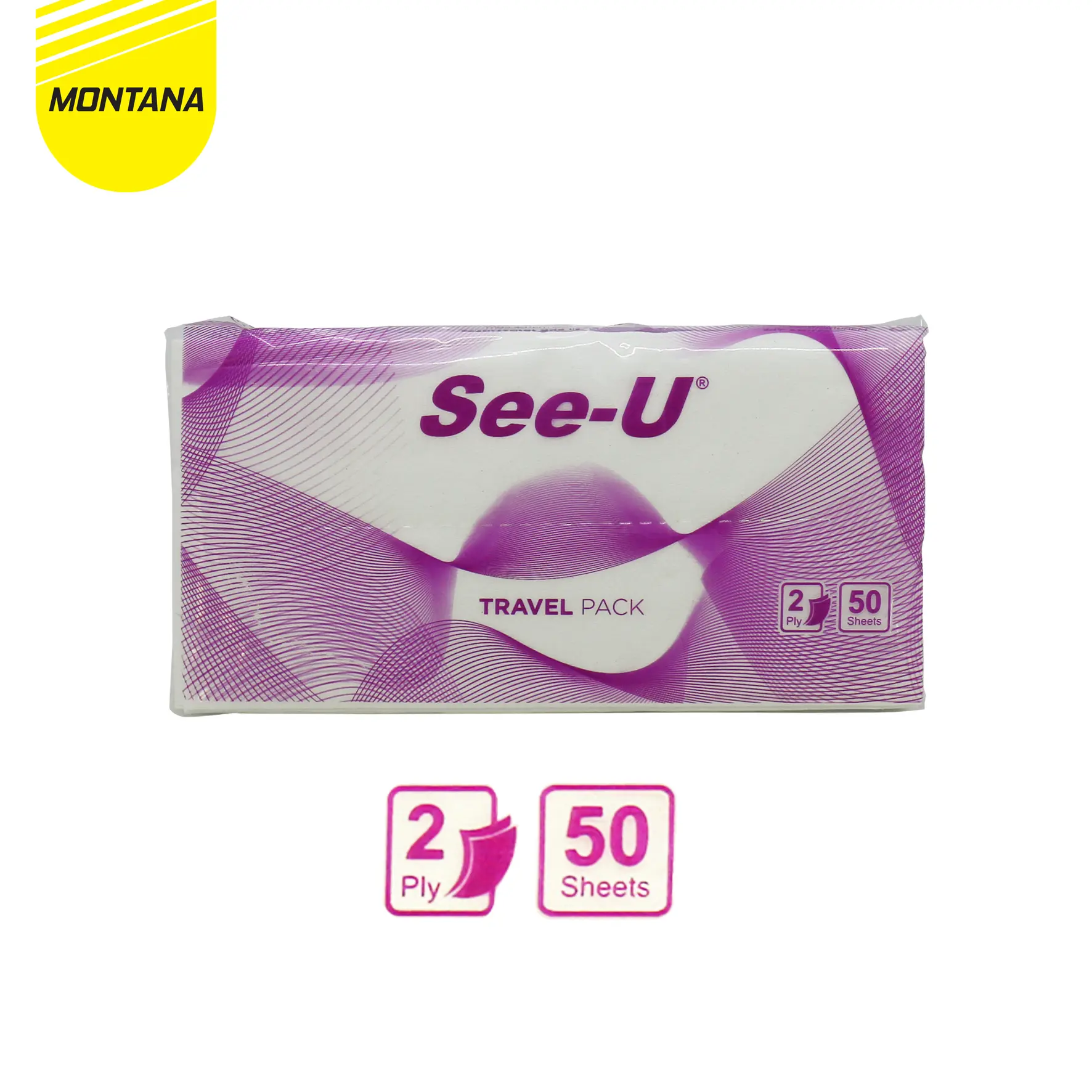 MONTANA Facial Tissue 50 Sheet Tisu Wajah 2ply Halus dan Lembut Travel Pack