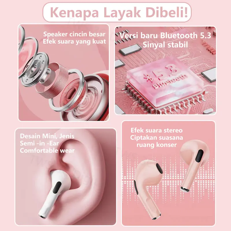 Disney TWS Headset Bluetooth 5.3 Earphone Wireless Pro4 Original 100% Headphones Earbuds Bass Headphones Earbuds Headphones Earbuds 4