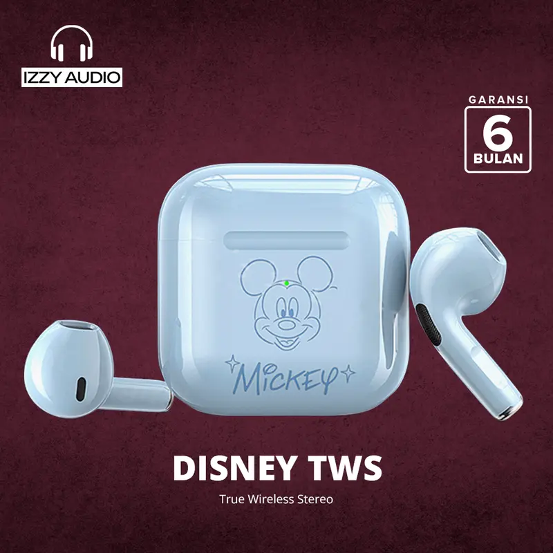 Disney TWS Headset Bluetooth 5.3 Earphone Wireless Pro4 Original 100% Headphones Earbuds Bass Headphones Earbuds Headphones Earbuds 1