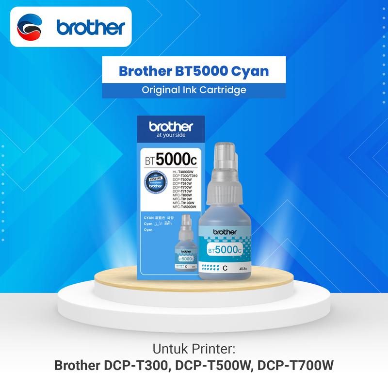 BROTHER Tinta BT5000C BT 5000 BT5000 Cyan Ink Bottle Original 0