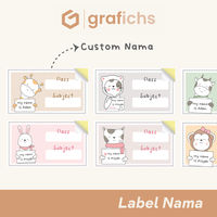 Gambar [20 pcs] Stiker Label Custom Nama Buku Sekolah Anak SN43 - SN50 by Grafichs - SN43 dari Grafichs Kab. Bogor 1 Tokopedia
