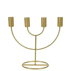 tempat lilin stand gold