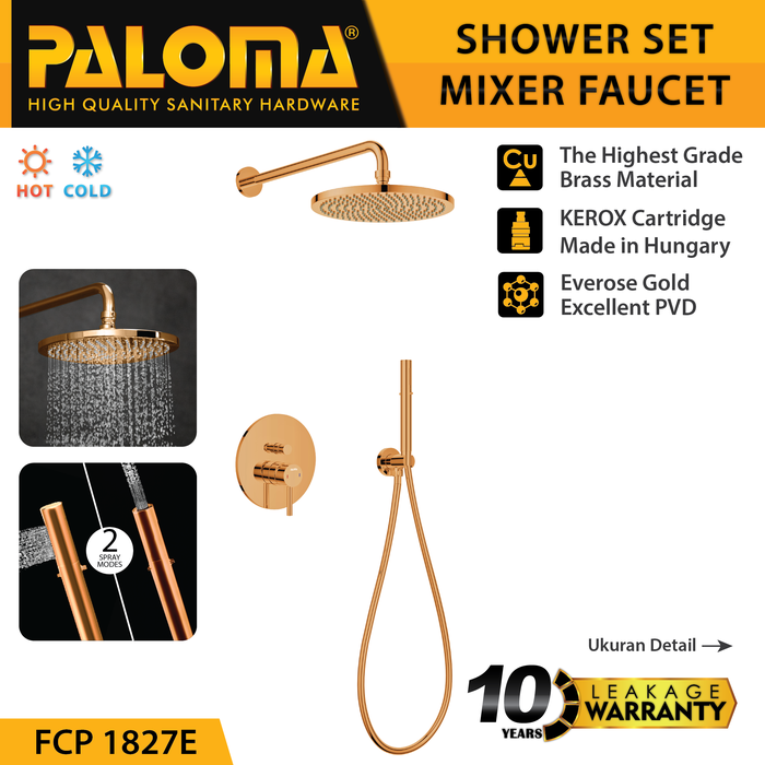 Gambar PALOMA FCP 1827E Shower Tanam Concealed Set Keran Kran Panas Dingin dari PALOMA Official Kota Administrasi Jakarta Timur Tokopedia