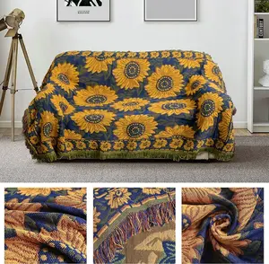 BLANKET TASSEL SOFA COVER 130 - 180 CM SELIMUT PERMADANI RAJUT TENUN