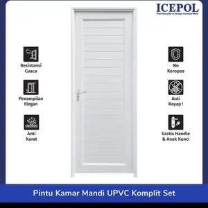 Pintu upvc 80x200 Premium Panel full by Icepool set lengkap Promo