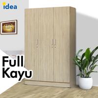 Gambar IDEA Lemari Pakaian Baju Kayu Modern Minimalis - Wanaka 3 Pintu Polos - Sonoma Cream dari Idea Furniture & Home Living Kab. Bogor 1 Tokopedia