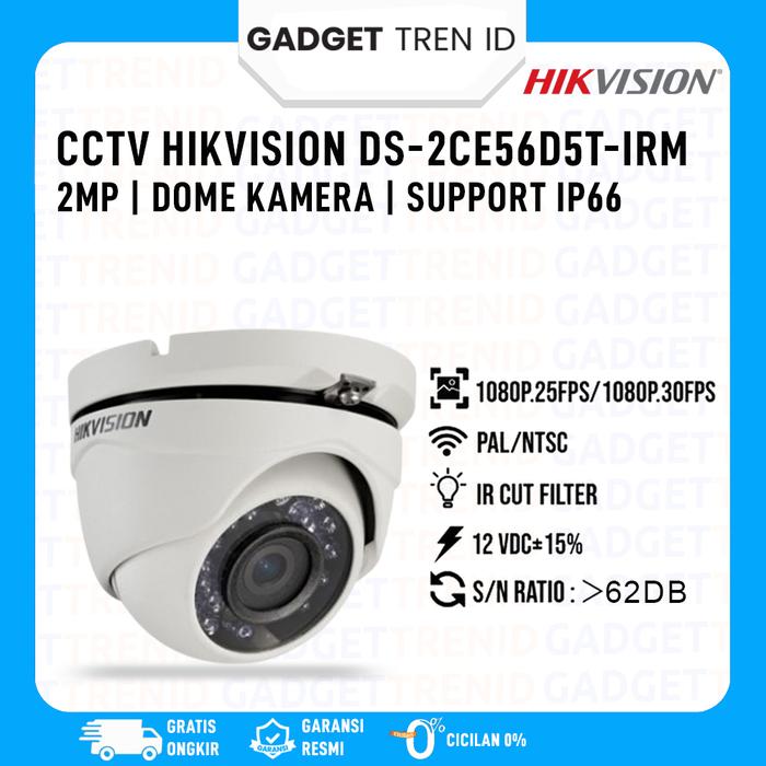 Gambar HIKVISION WDR IR Turret Camera DS-2CE56D5T-IRM Dome Kamera CCTV dari Gadget Tren ID Kota Administrasi Jakarta Barat Tokopedia