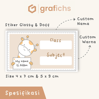 Gambar [20 pcs] Stiker Label Custom Nama Buku Sekolah Anak SN43 - SN50 by Grafichs - SN43 dari Grafichs Kab. Bogor 3 Tokopedia