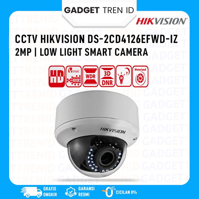 Gambar HIKVISION Dome 2MP DS-2CD4126EFWD-IZ Low Light Smart Camera IP Garansi dari Gadget Tren ID Kota Administrasi Jakarta Barat Tokopedia