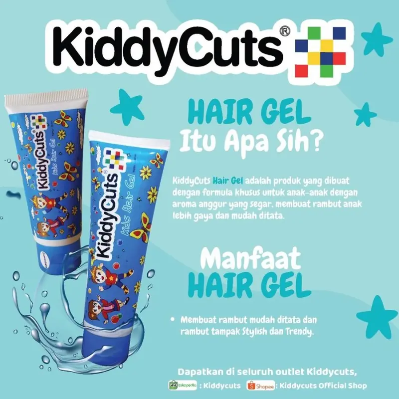 KIDDYCUTS KIDS HAIR GEL/ GEL POMADE RAMBUT ANAK 130ML 2