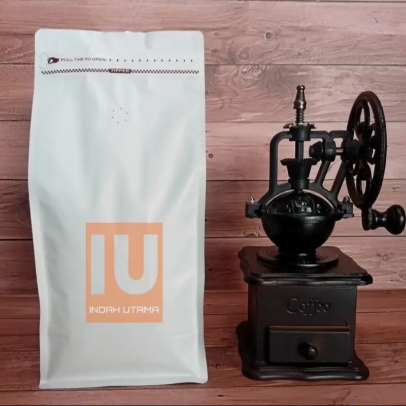 Kemasan Kopi Flat Bottom Zipper Valve Import 1 kg 1