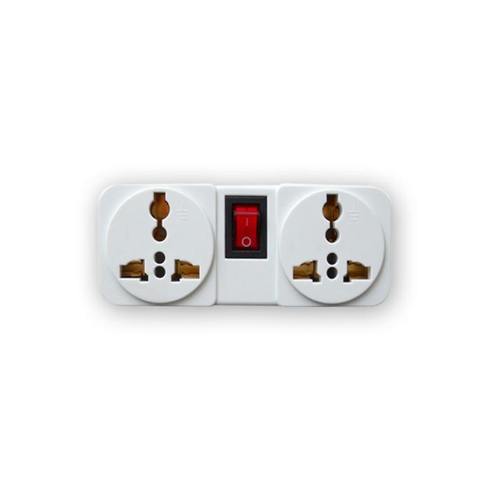 Gambar Adaptor Colokan Listrik World Travel Adaptor BS Double + Saklar dari Asiadigi Official Store Kota Administrasi Jakarta Barat Tokopedia