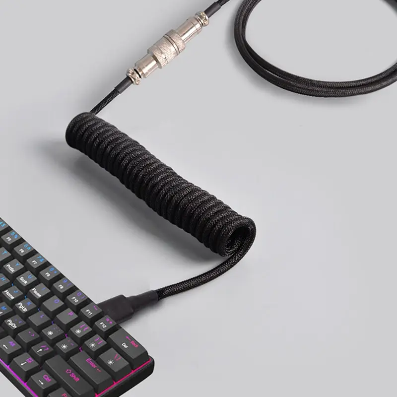 Coiled Cable Type C Aviator Kabel Keyboard Coil Keyboard Mechanical 0