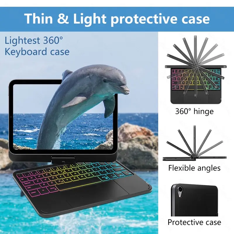 iPad Case with Magic Keyboard Bluetooth Wireless Magnetic Air 4/5 2