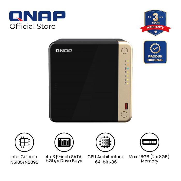 Jual QNAP TS-464-8G 4-Bay NAS Server External Storage Cloud TS 464