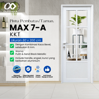 Gambar ALPHAMAX Max 7A-KKT Pintu Taman Pintu Aluminium Kaca Bevel 80 x 200 cm - Putih, Buka Kanan dari Alphamax Official Kab. Bekasi 1 Tokopedia