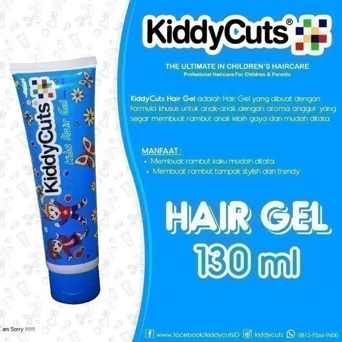 KIDDYCUTS KIDS HAIR GEL/ GEL POMADE RAMBUT ANAK 130ML 3