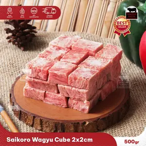 Saikoro Wagyu Cube Meltique 2X2CM 500 Gram Healthy Wagyu
