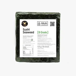 MANJUN NORI RUMPUT LAUT GRADE B 18x18CM (50 PCS=1 PACK), (100PCS=1 PACK), DAN (10 PCS=ECER) 100% HALAL.