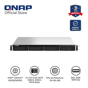 QNAP TS-464U-RP-8G 4-Bay Rackmount NAS Server External Storage
