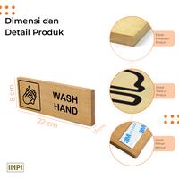 Gambar Sign Wash Hand Kayu + Sticker Hitam Putih Instalasi Tempel - INPI HOUSE - Hitam dari INPI HOUSE Official Kota Bandung 4 Tokopedia