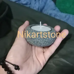 tempat lilin batu asli