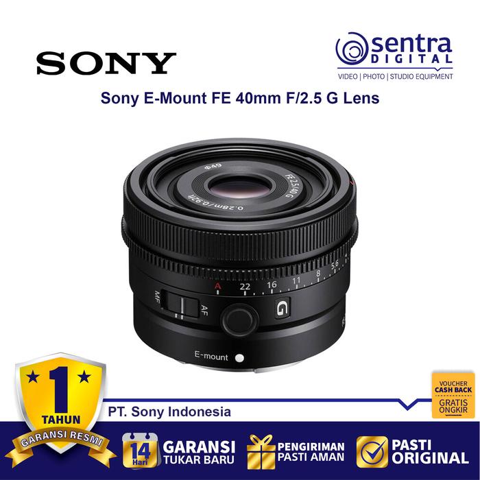 Gambar Sony FE 40mm f2.5 G Sony FE 40mm f/2.5 G Lens GARANSI RESMI dari Sentra Digital Kota Surabaya Tokopedia