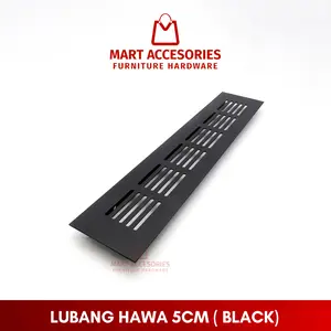 lubang hawa aluminium ventilator/lubang sirkulasi udara 5cm Black